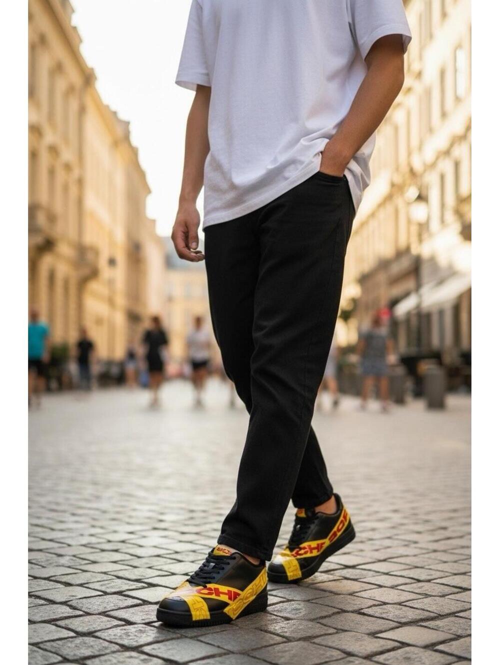MSCHF-007 TAP 3 MSCHF X Men's Shoes Black Yellow Size 8 NEW